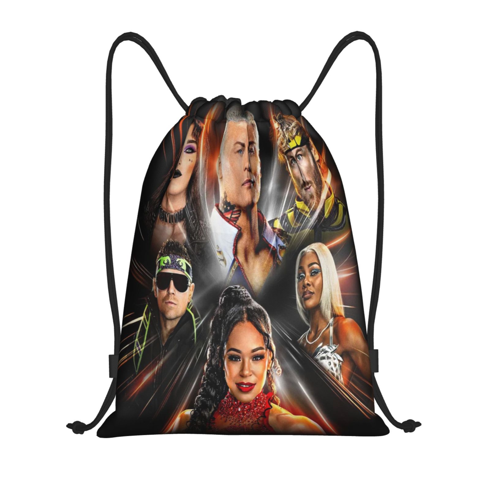 Wwe Drawstring Bag Sports Fitness Bag Waterproof Rope Bag For Training Traveling Hiking Gym Sackpack String Bag For Women Men Small